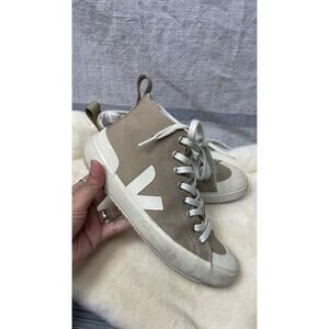 Veja Nova HT canvas high tops Tan Pierre Ladies Trainers 6 US 37 Womens